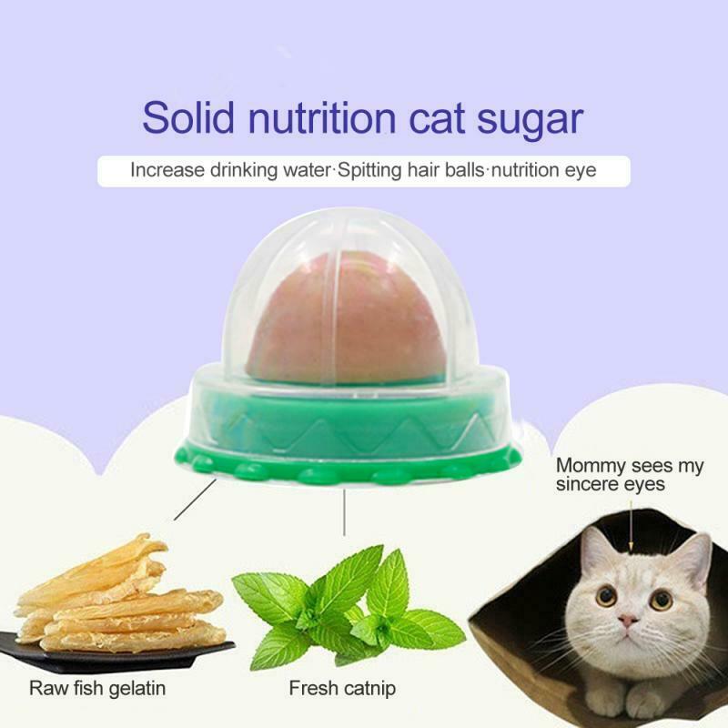Nuanchu 6 Pieces Cat Snacks Candy Ball Lickable Sugar Ball Cat Toy Edible  Catnip
