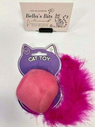 catnip pink feather ball